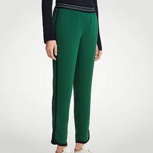 Ann Taylor Green Side Stripe Joggers